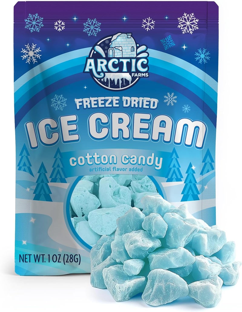 Arctic Farms آيس كريم مجفف بالتجميد من Arctic Farms - طعم حلوى القطن (أزرق) - 1 أونصة - Image 1
